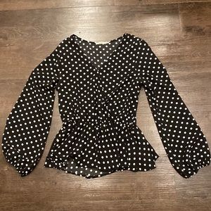 Polka dot blouse! Like new.